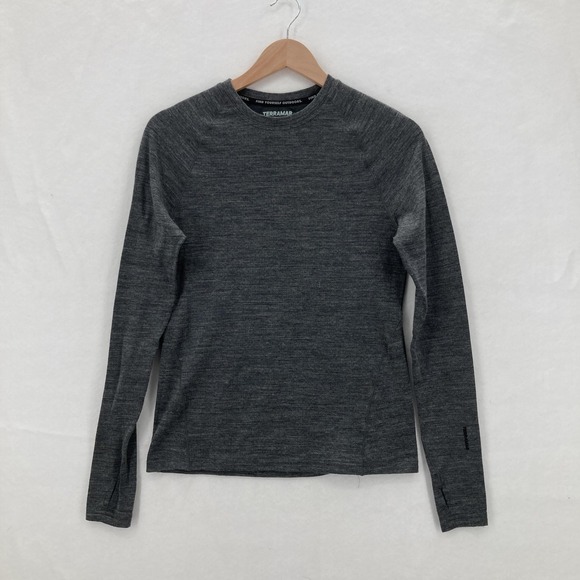 Terramar Climasense 2.0 Pullover Womens Small Gray Merino Wool Blend Long Sleeve - Picture 1 of 13
